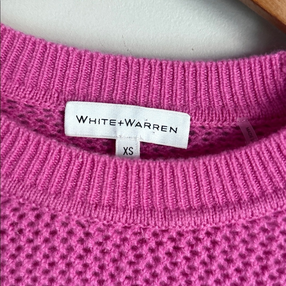 White + Warren Cashmere knit sweater XS - Picture 5 of 10